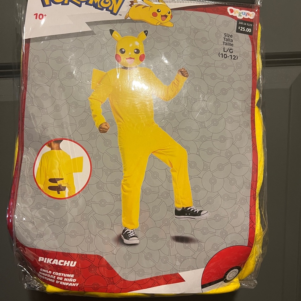 Pokemon Pikachu Yellow Costume Set